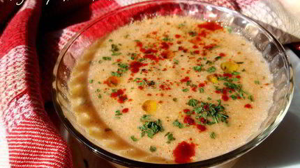 Сливочный суп-пюре с овощами и курицей