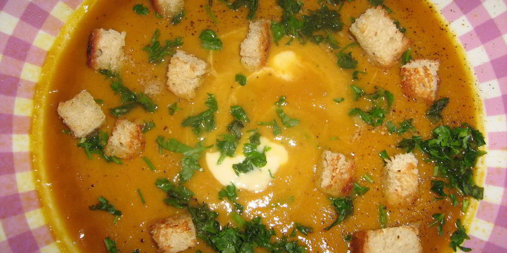 Рецепт супа-пюре из баклажанов и тыквы