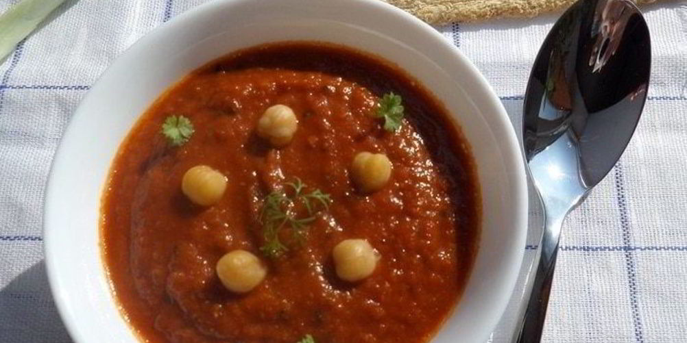 Рецепт томатного супа-пюре с нутом