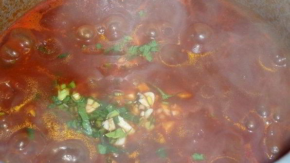 томатный суп-пюре с нутом