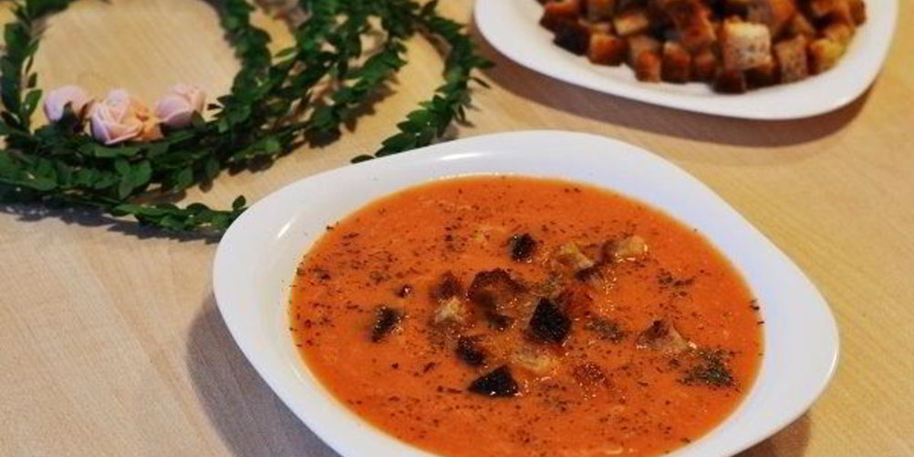 Рецепт томатного супа-пюре с сыром