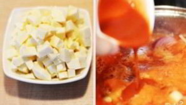 томатный суп-пюре с сыром