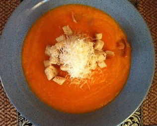 Тыквенный суп-пюре с беконом