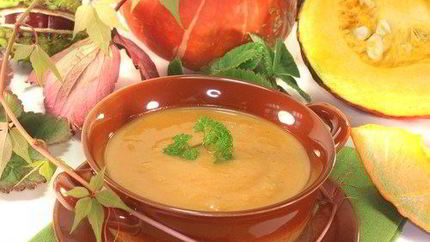 Тыквенный суп-пюре с яблоками