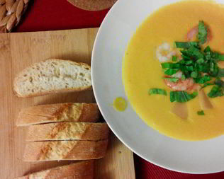 Суп с креветками