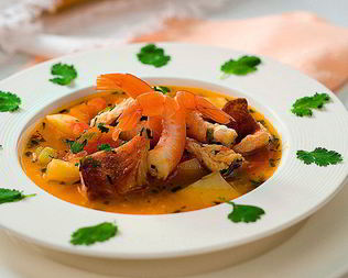 Суп с морским окунем