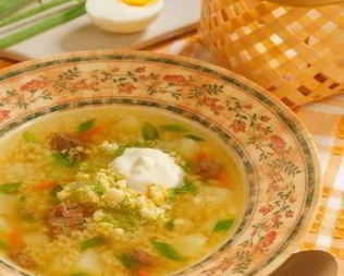 Суп с пшеном по-деревенски