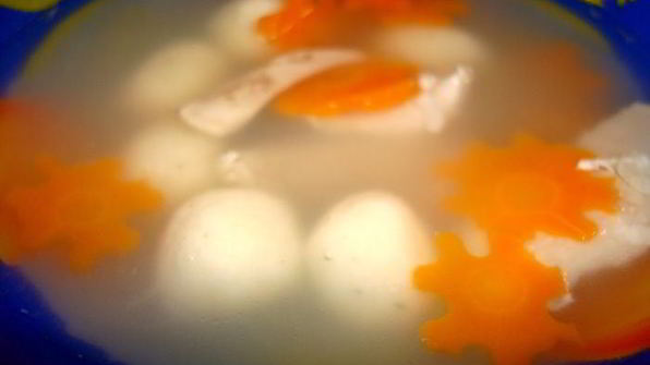 суп с сырными клецками из манки детям