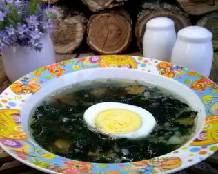 Суп с яйцом