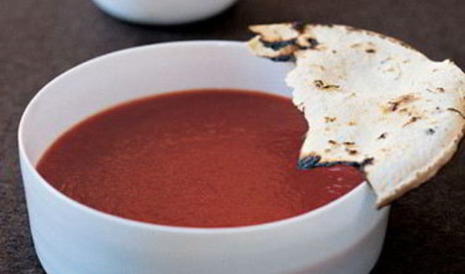 Суп с жареным сладким перцем