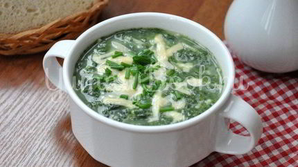 Суп со шпинатом