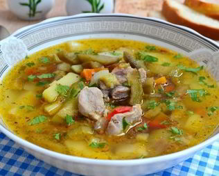Суп со свининой и овощами