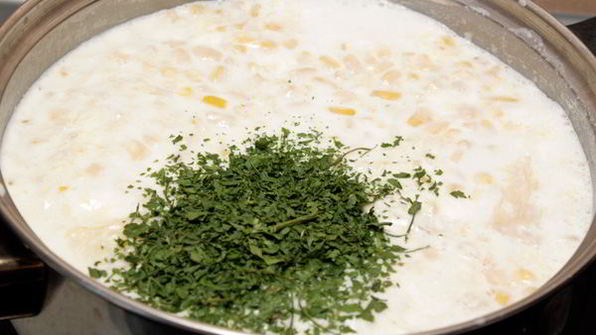 сырно-кукурузный суп