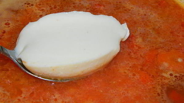 сырно-томатный суп на курином бульоне