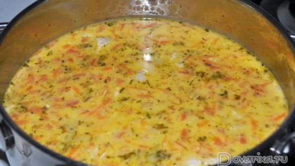 сырный куриный суп с помидорами