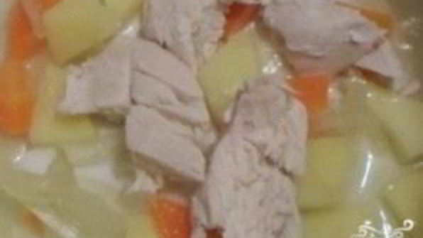 сырный суп на курином бульоне