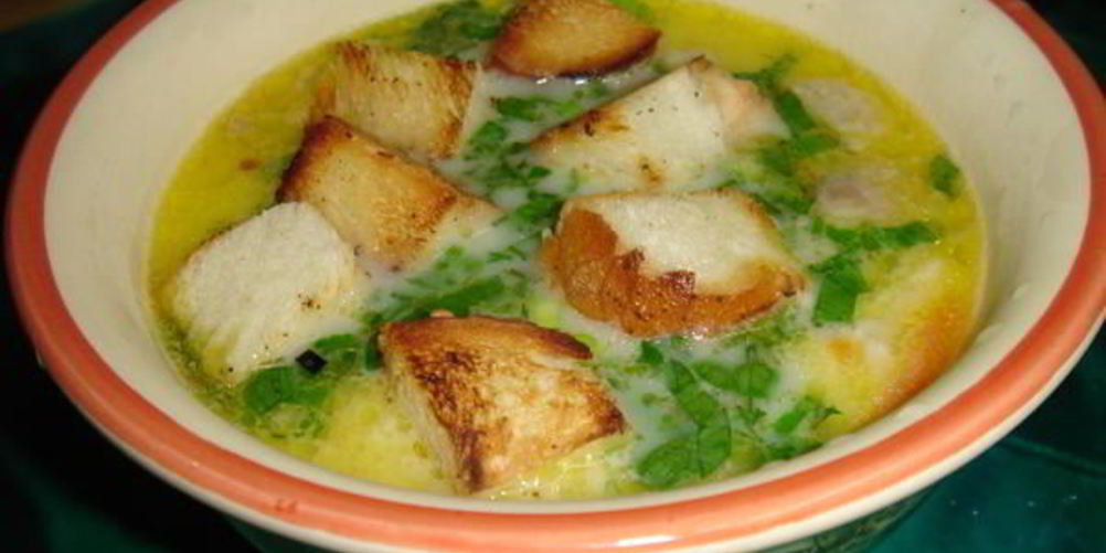 Рецепт сырного супа по-французски с крутонами