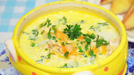 Сырный суп по-французски с плавленым сыром