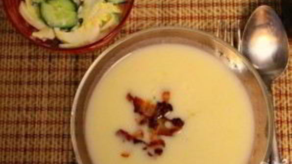 сырный суп с беконом