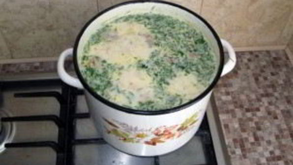 сырный суп с фаршем