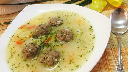 Сырный суп с фрикадельками