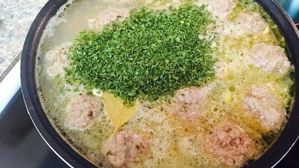 сырный суп с фрикадельками