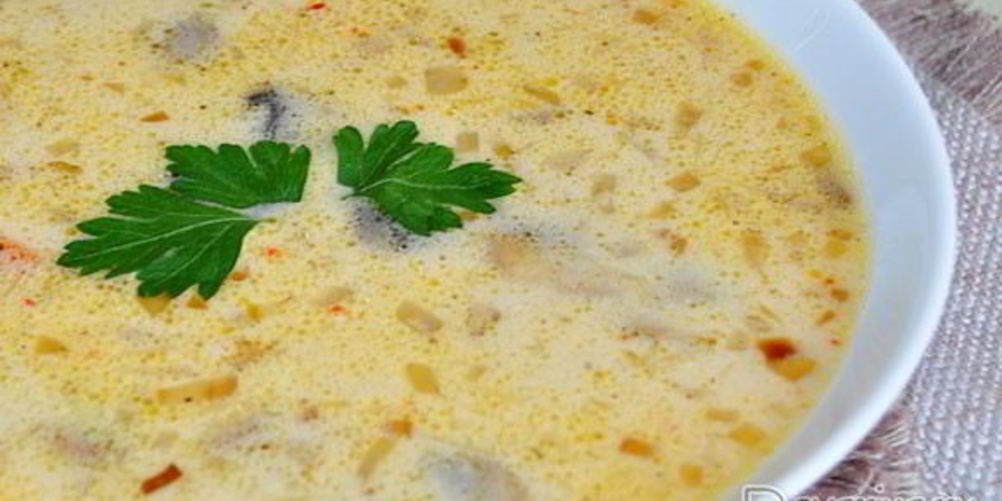 Рецепт сырного супа с грибами