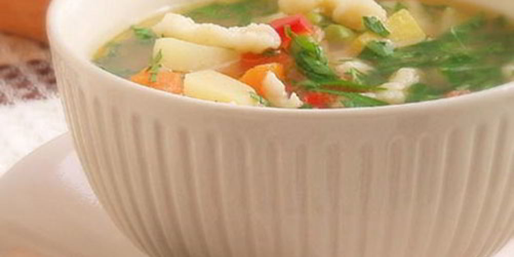 Рецепт сырного супа с клецками из кабачка