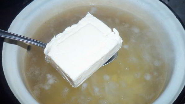 сырный суп с копченой курицей