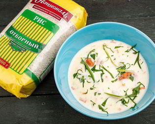 Сырный суп с креветками