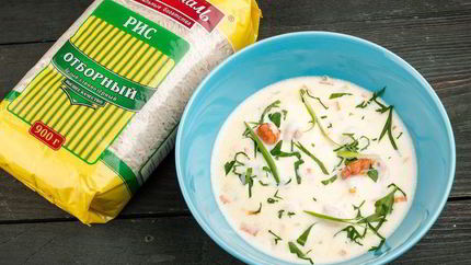 Сырный суп с креветками