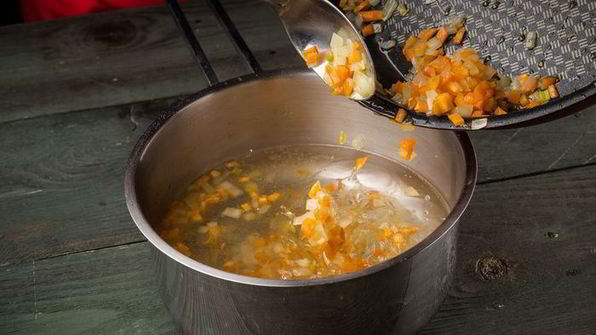 сырный суп с креветками