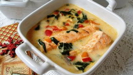 Сырный суп с лососем