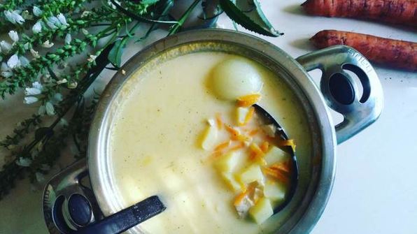сырный суп с морковью