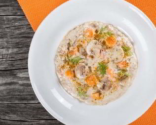 Сырный суп с мясным фаршем