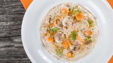 Сырный суп с мясным фаршем