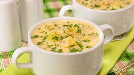 Сырный суп с рисом