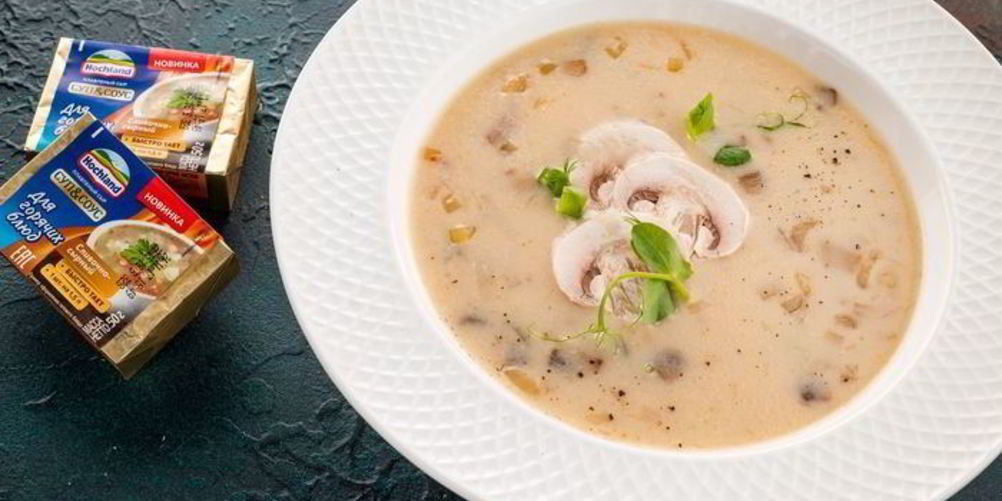 Рецепт сырного супа с шампиньонами