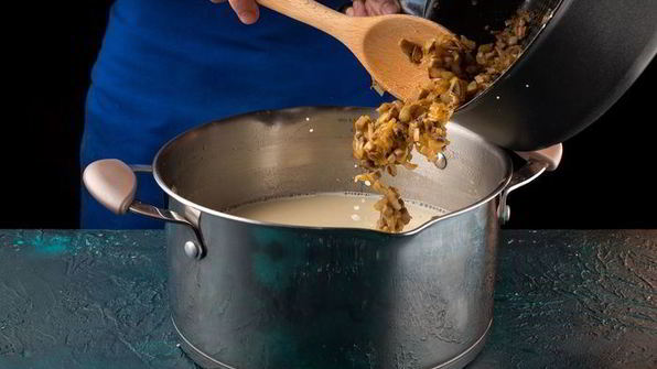 сырный суп с шампиньонами