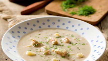 Карельская уха из лосося