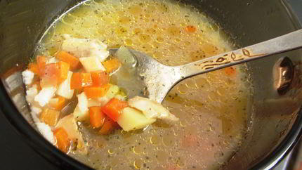 Уха из форели по-питерски