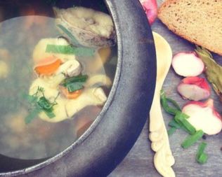 Уха из щуки по-деревенски