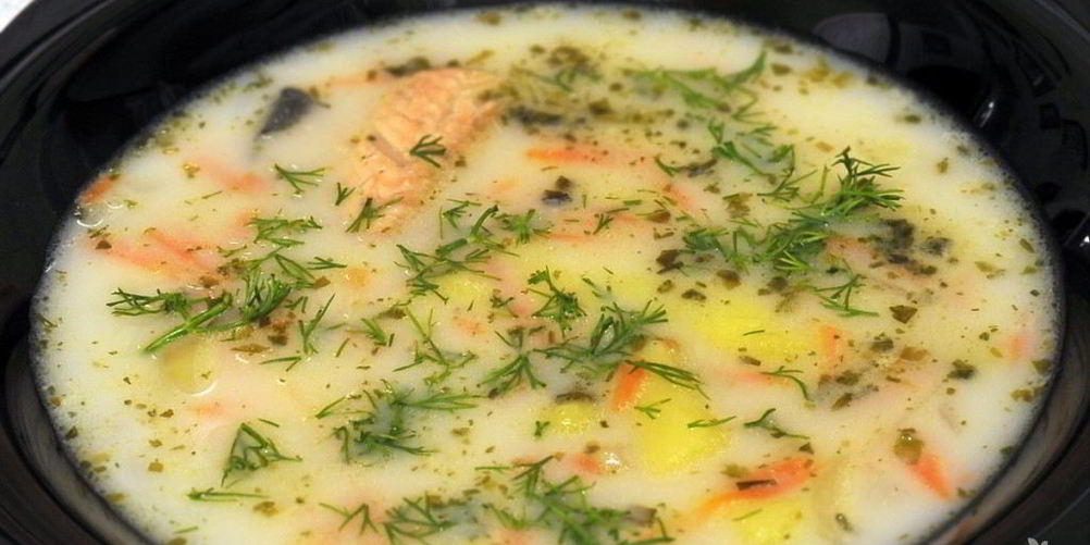 Рецепт ухи по-фински с молоком