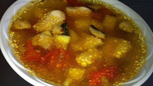 уха с грибами