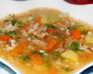 Уха с перловкой