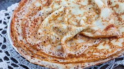 Ажурные блины на сливках