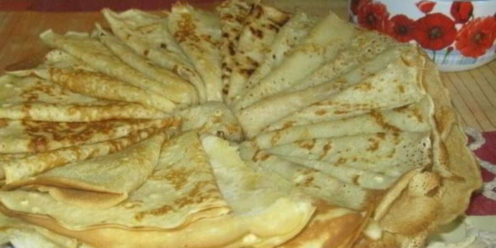 Рецепт блинчиков без яиц на молоке