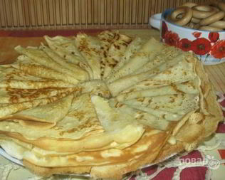 Блинчики без яиц на молоке