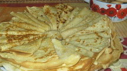 Блинчики без яиц на молоке