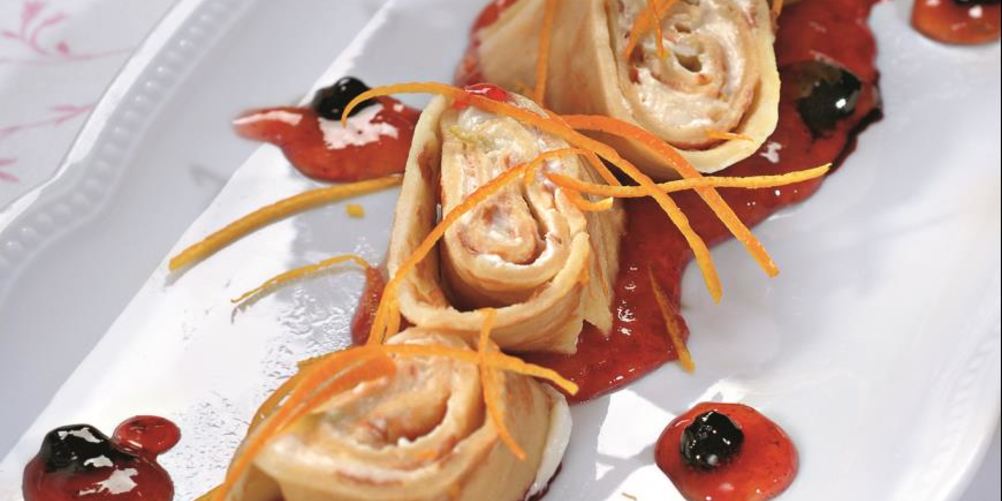 Рецепт блинчиков с абрикосовым соусом